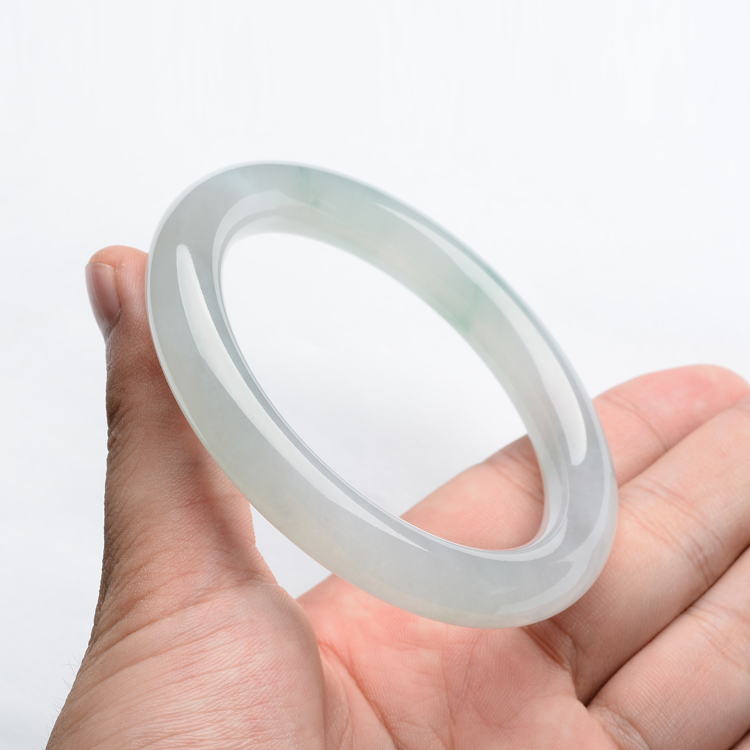 冰种飘花圆条手镯(58.4mm)