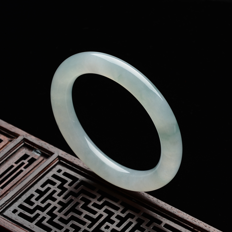 冰种飘花圆条手镯(58.4mm)