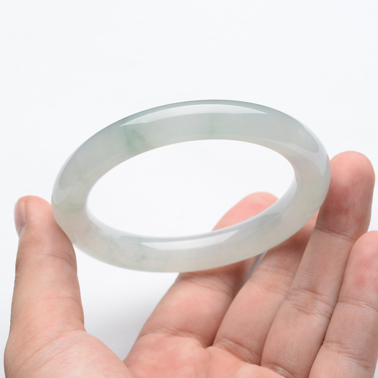 冰种飘花圆条手镯(58.4mm)