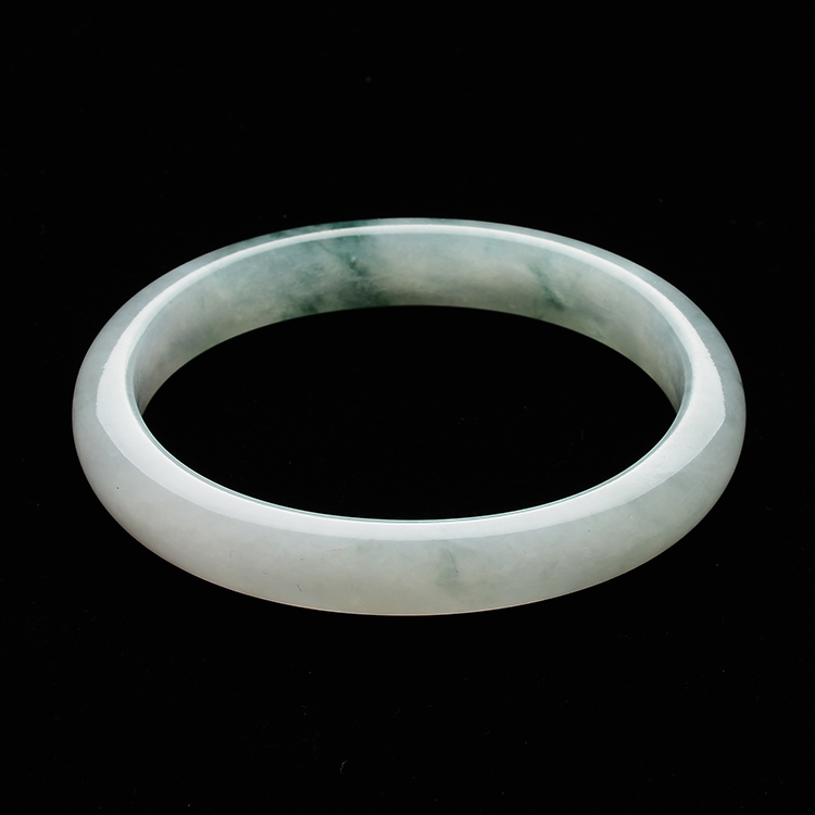 糯冰种飘花贵妃镯(54.8mm-47.9mm)