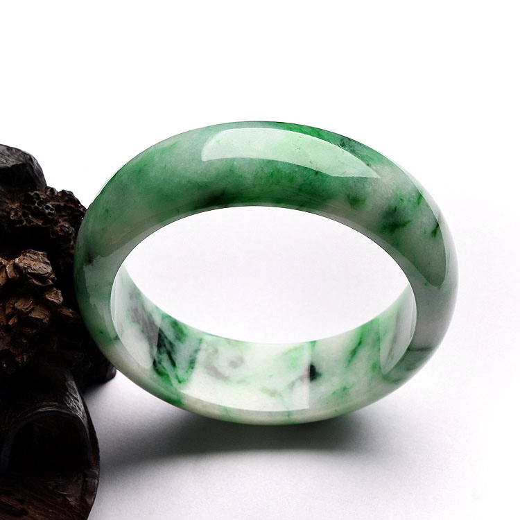 （超值推荐）糯冰种飘翠手镯（58.5mm）