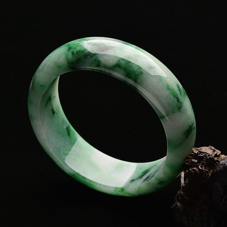（超值推荐）糯冰种飘翠手镯（58.5mm）