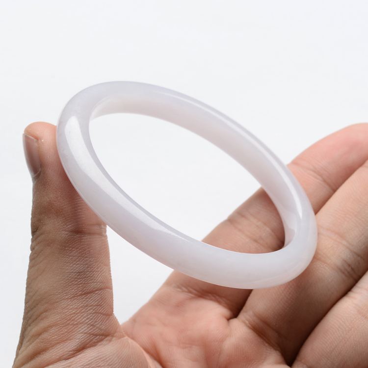 (超值推荐)糯冰种淡紫罗兰贵妃镯(54.5mm-47.5mm)