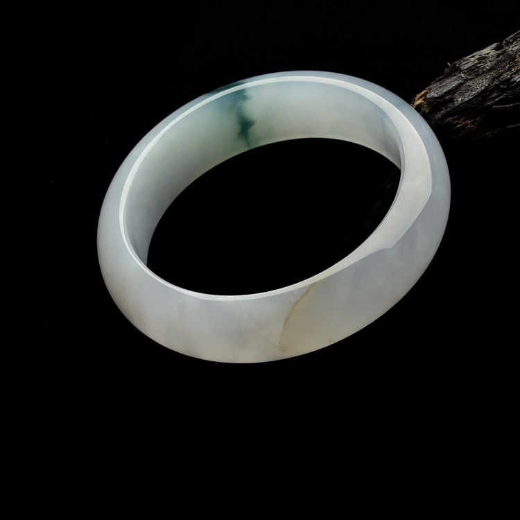 （超值推荐）糯冰种飘花手镯（56.5mm ）