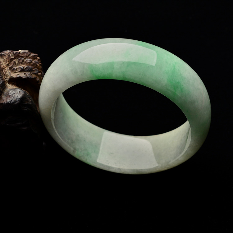 （超值推荐）糯冰种飘翠手镯（57mm ）