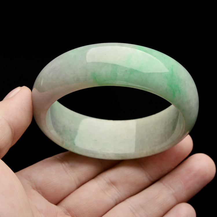 （超值推荐）糯冰种飘翠手镯（57mm ）