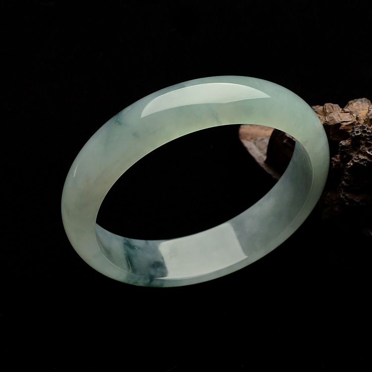 糯冰种你飘花手镯（59.2mm ）