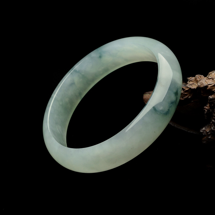 糯冰种你飘花手镯（59.2mm ）