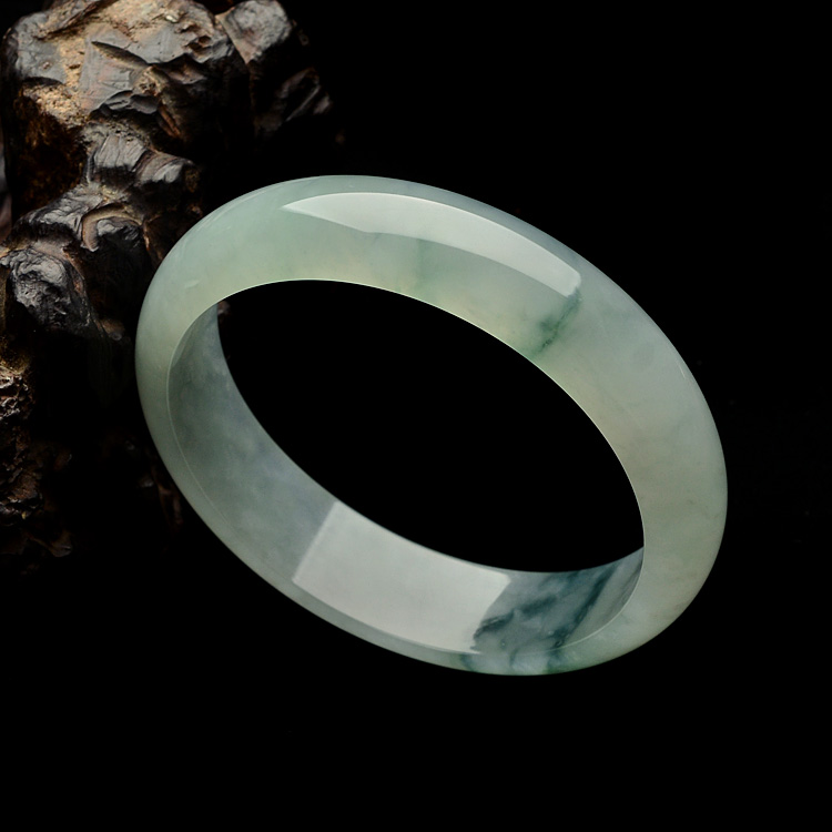 糯冰种你飘花手镯（59.2mm ）
