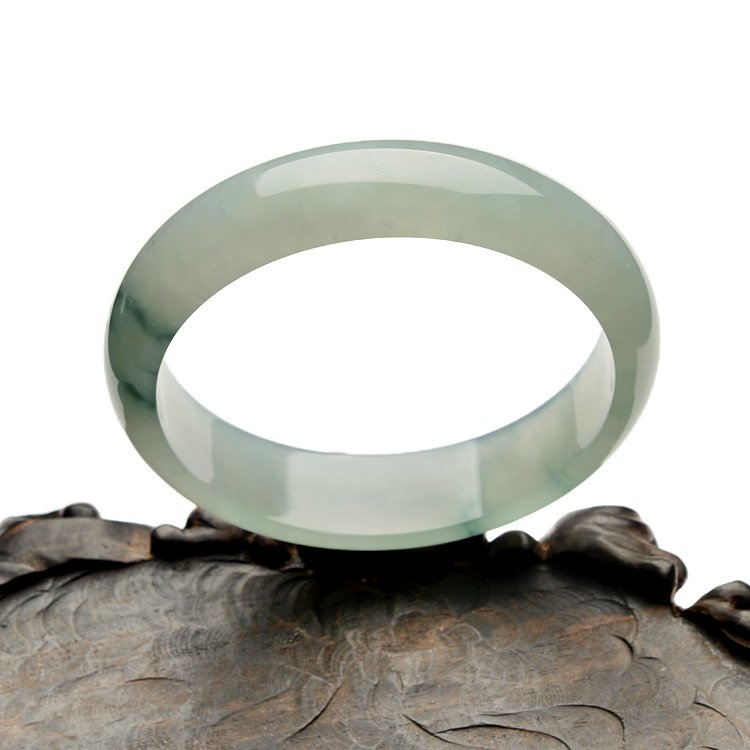 糯冰种你飘花手镯（59.2mm ）