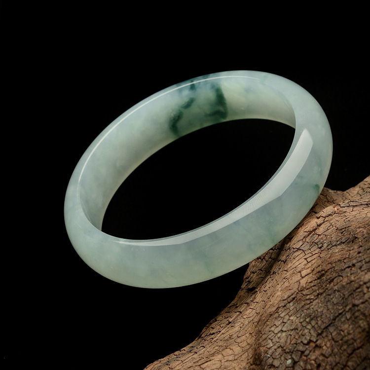 糯冰种你飘花手镯（59.2mm ）