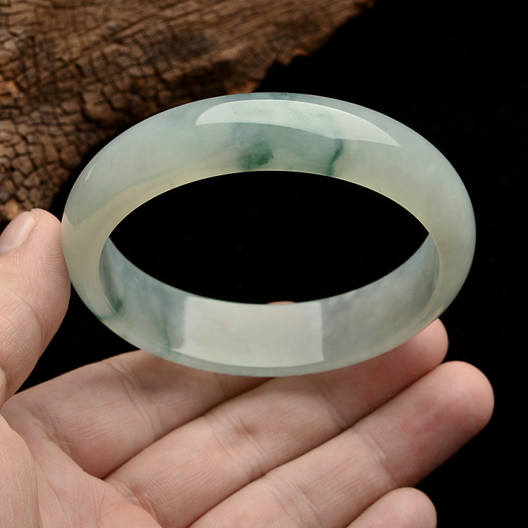 糯冰种你飘花手镯（59.2mm ）