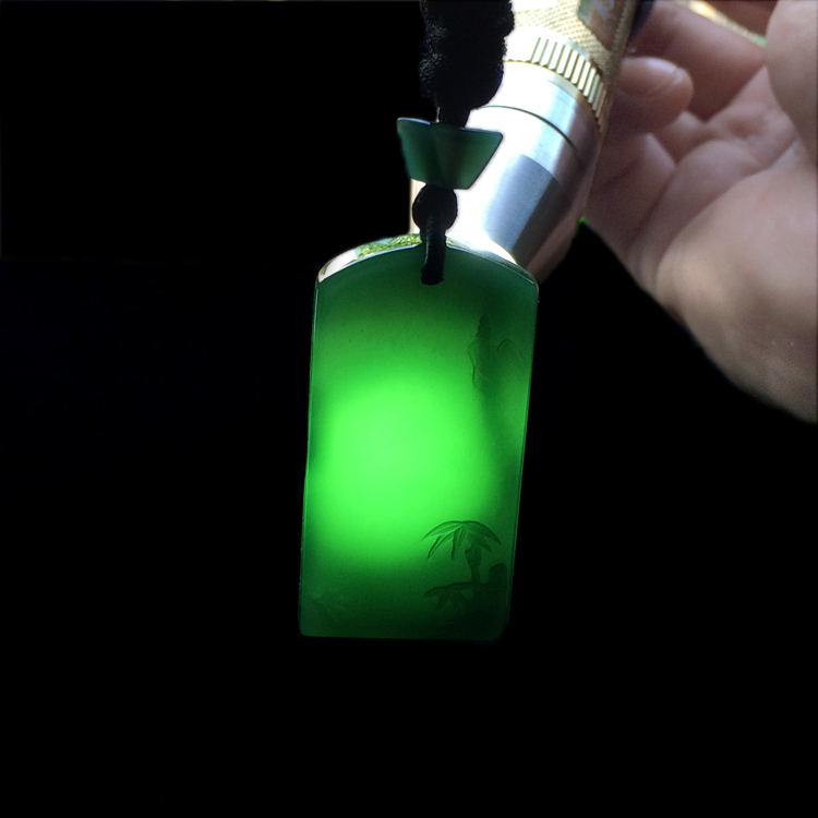 糯冰种蓝水节节高挂件