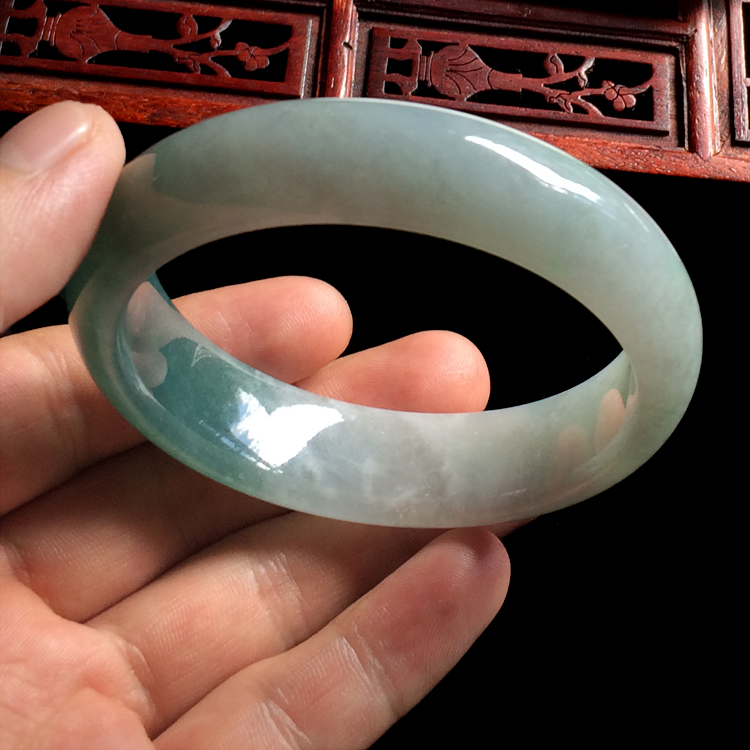 （超值推荐）糯冰种蓝晴水手镯（58.7mm）