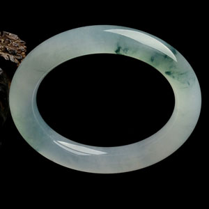 (超值推荐)冰种飘花圆条手镯(54.5mm)
