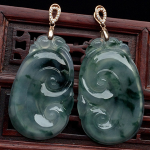 冰种飘花如意挂件（单价）