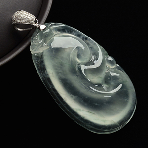 冰种晴水如意挂件