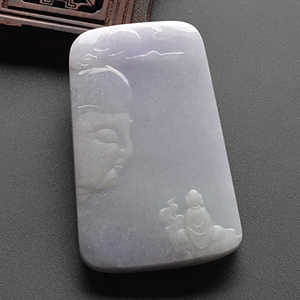 (超值推荐)糯冰种晴水紫罗兰参禅挂件(邓清安大师出品)