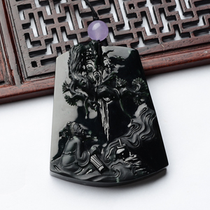 (超值推荐)冰玻种蓝水山水清音挂件