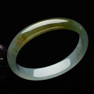 (超值推荐)糯冰种晴水褐黄翡贵妃镯(54mm-48.4mm)