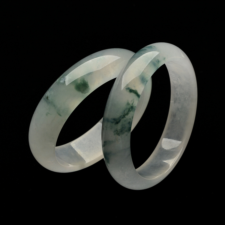 （超值推荐）冰种飘花手镯（一对）（58.2mm,60mm）