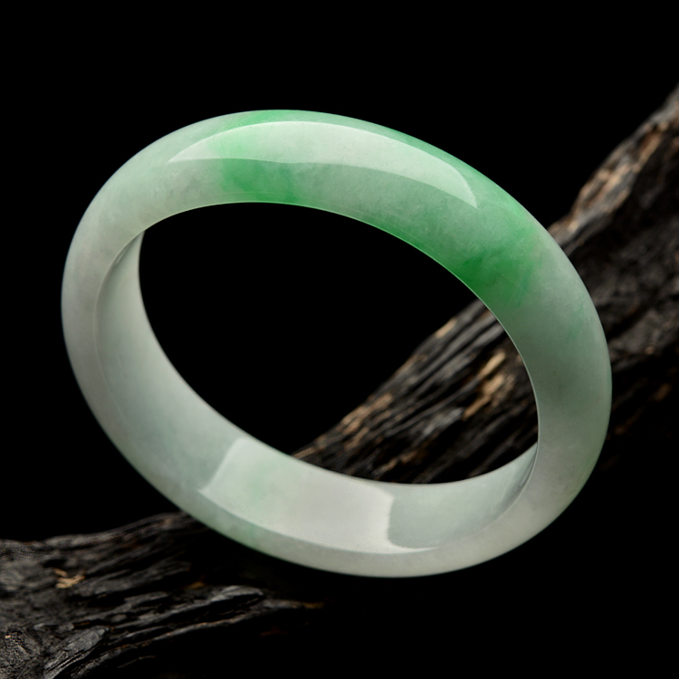 （超值推荐）糯冰种飘翠贵妃镯(56mm-49.5mm)