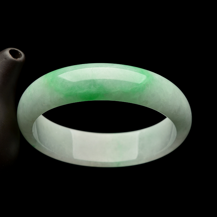 （超值推荐）糯冰种飘翠贵妃镯(56mm-49.5mm)