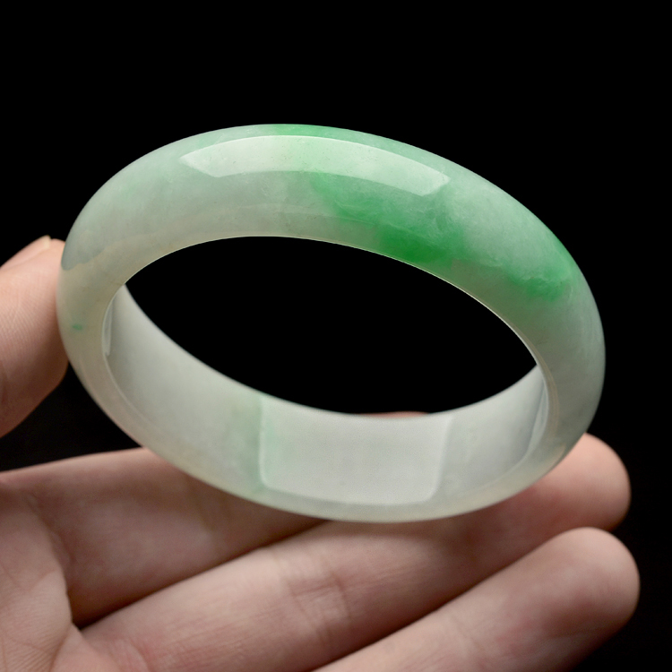 （超值推荐）糯冰种飘翠贵妃镯(56mm-49.5mm)