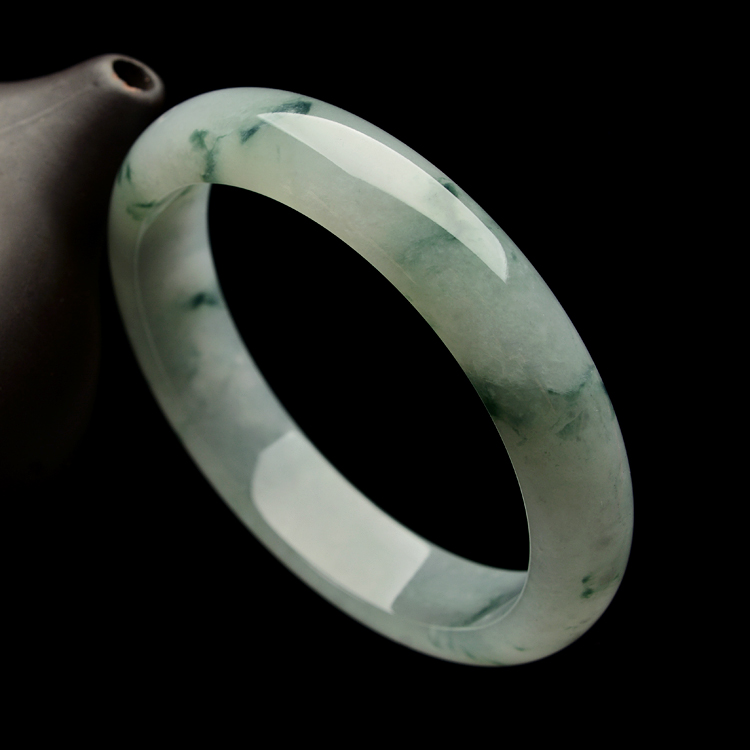 （超值推荐）糯冰种飘花手镯（57mm ）