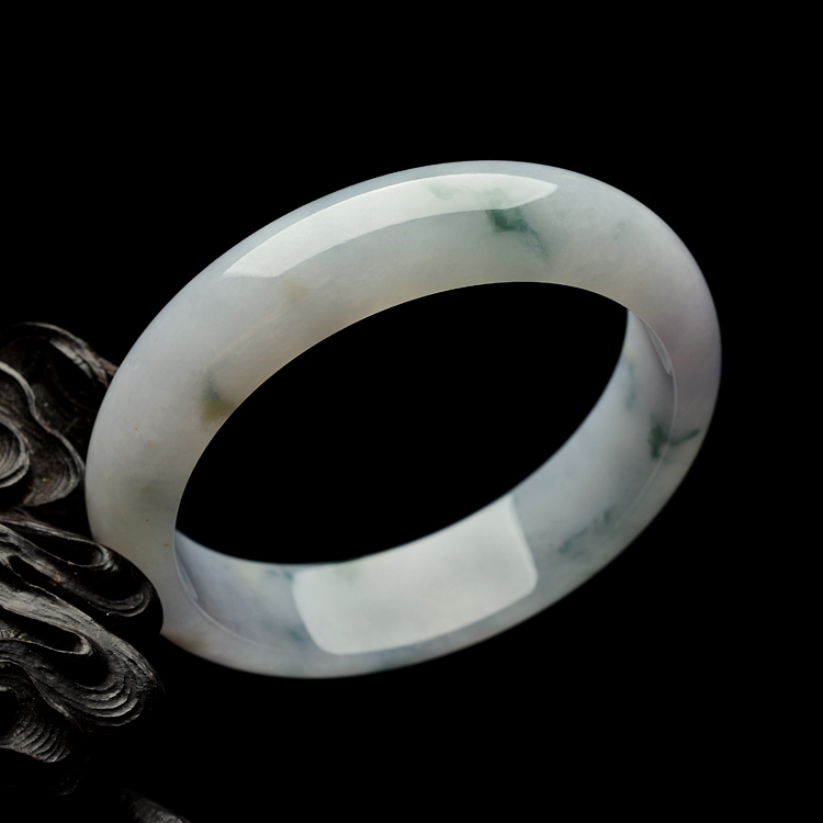 糯冰种飘花手镯(58mm)