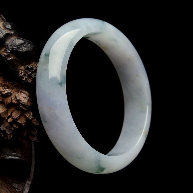 糯冰种飘花手镯(58mm)