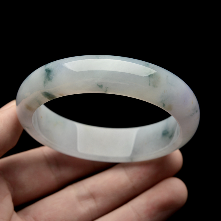糯冰种飘花手镯(58mm)