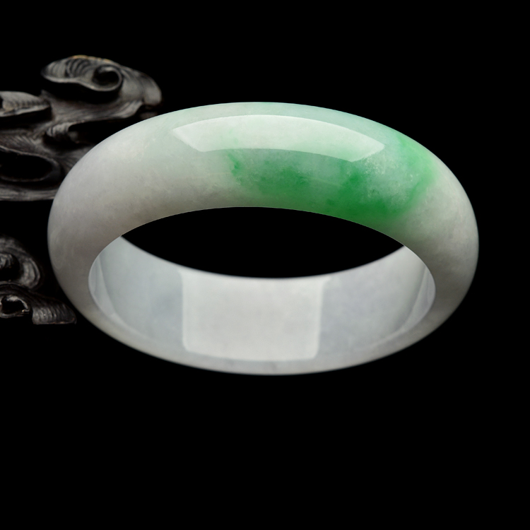 糯冰种飘翠手镯（57mm ）