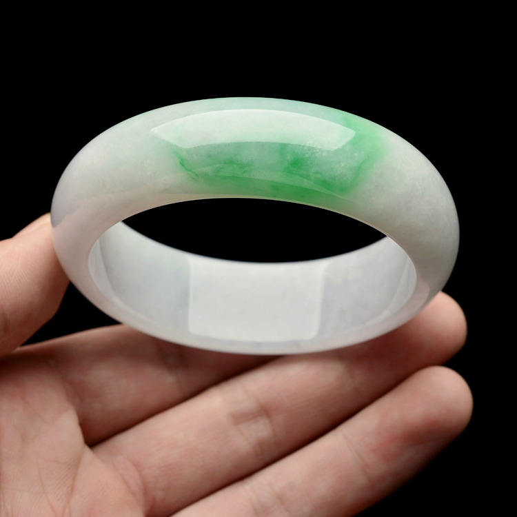 糯冰种飘翠手镯（57mm ）
