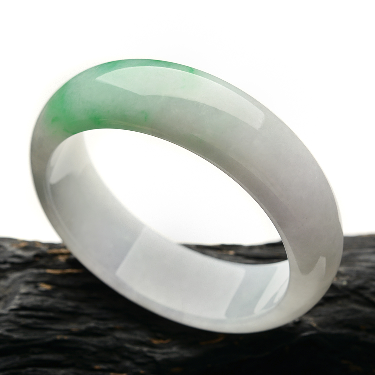 糯冰种飘翠手镯（57mm ）