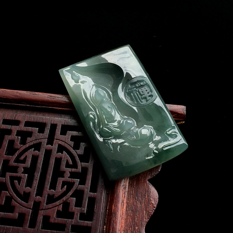（超值推荐）糯冰种飘花禅悟挂件