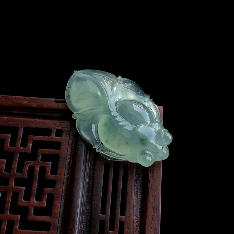 （超值推荐）冰种飘花金鱼挂件