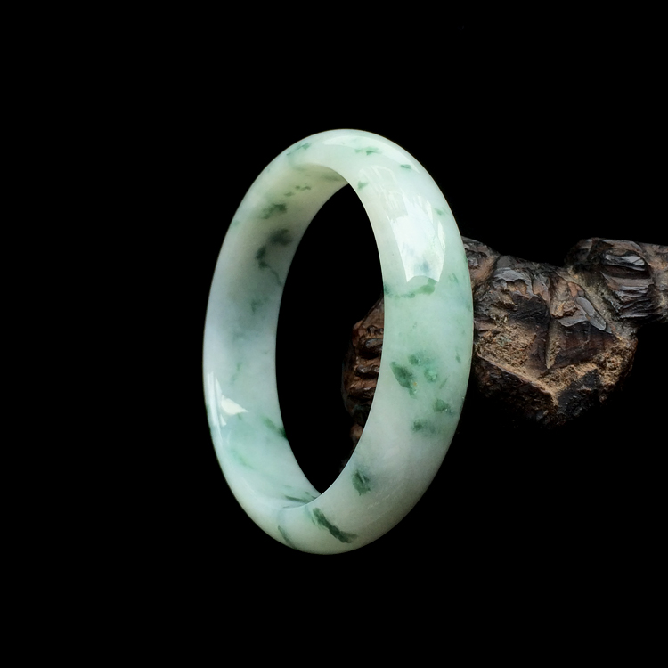 （超值推荐）糯冰种飘花手镯(58mm)