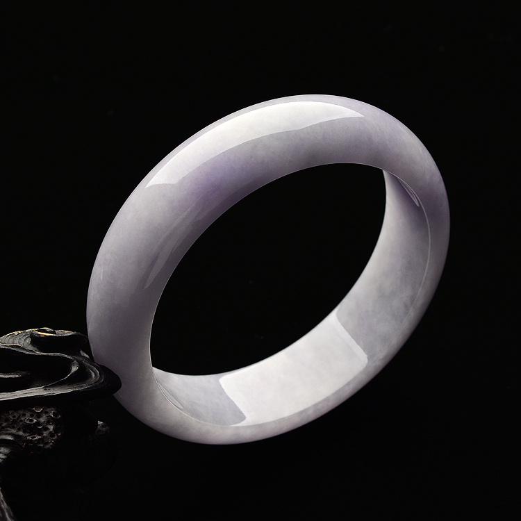 （超值推荐）糯冰种淡紫罗兰手镯（59mm）