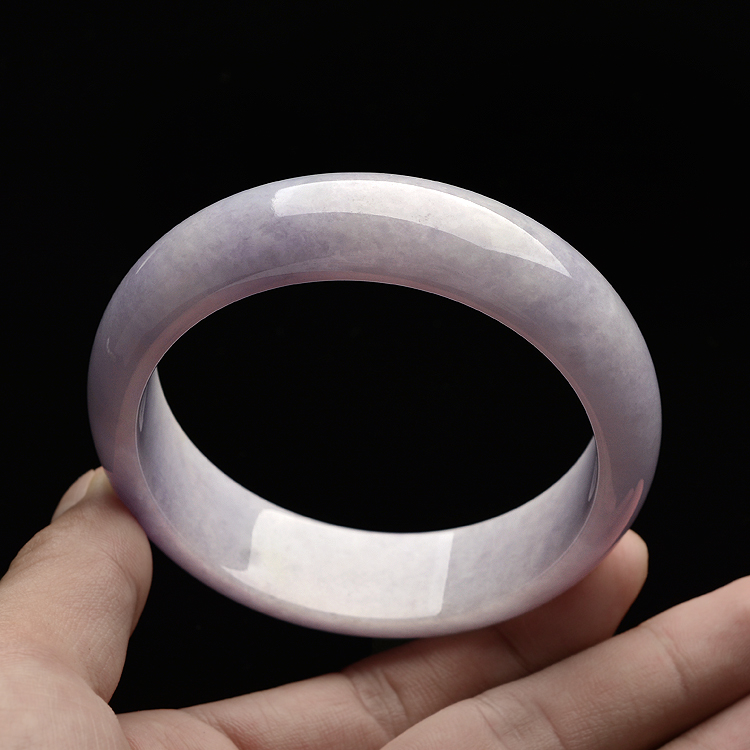 （超值推荐）糯冰种淡紫罗兰手镯（59mm）