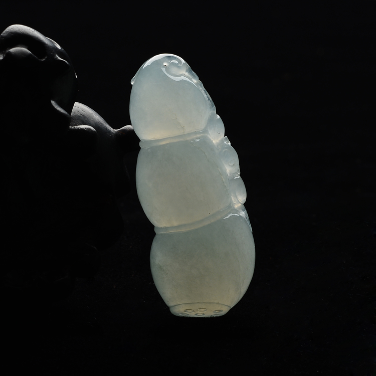 (超值推荐)糯冰种晴水佳偶天成挂件