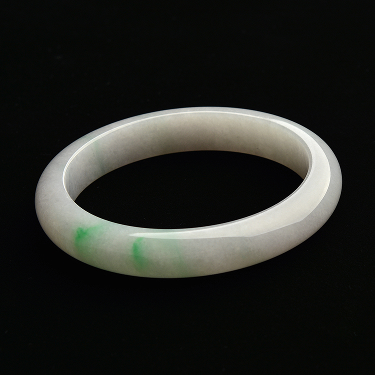 （超值推荐）糯冰种飘翠手镯（60mm）
