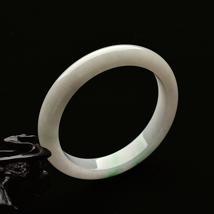 （超值推荐）糯冰种飘翠手镯（60mm）