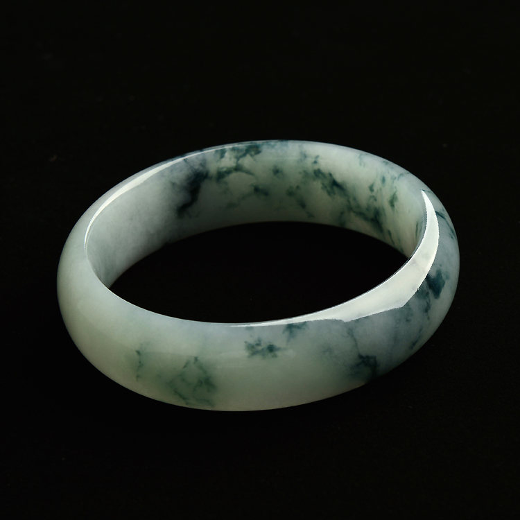 （超值推荐）糯冰种飘花手镯（58mm）
