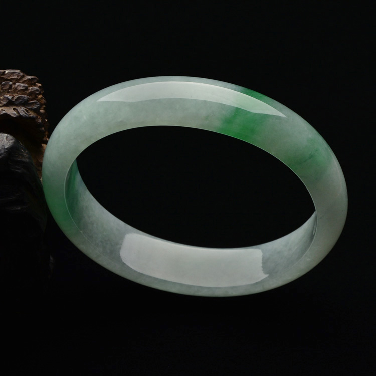 （超值推荐）糯冰种飘翠贵妃镯（55mm-48.2mm）
