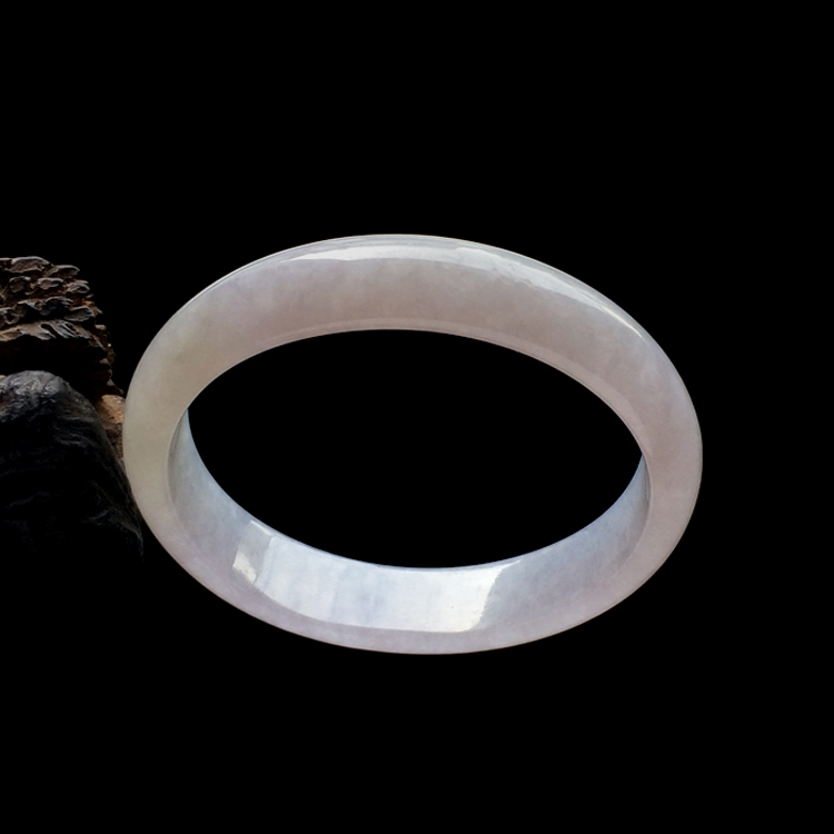 （超值推荐）糯冰种淡紫罗兰贵妃镯（52.5mm-47.7mm）
