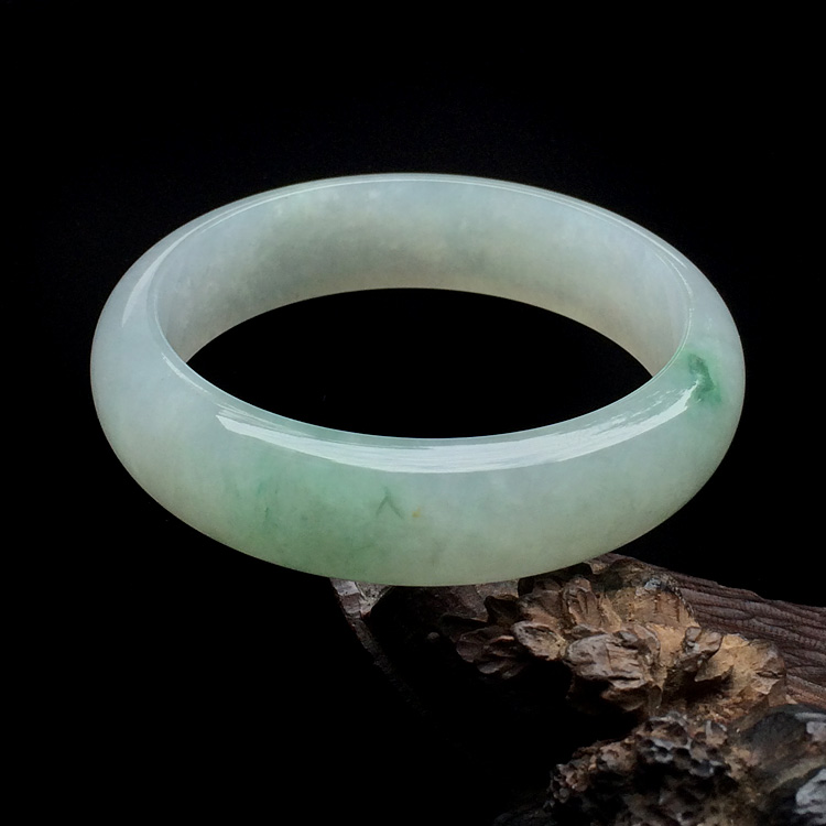 糯冰种飘花手镯（57.8mm）