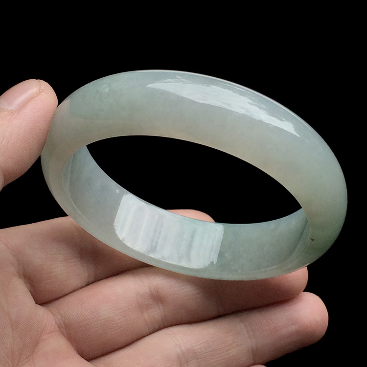 糯冰种飘花手镯（57.8mm）