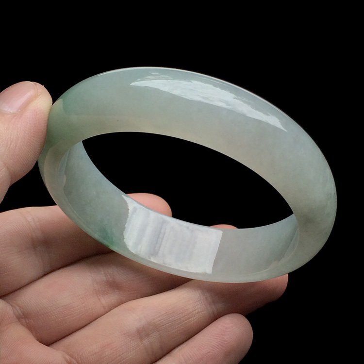 糯冰种飘花手镯（57.8mm）