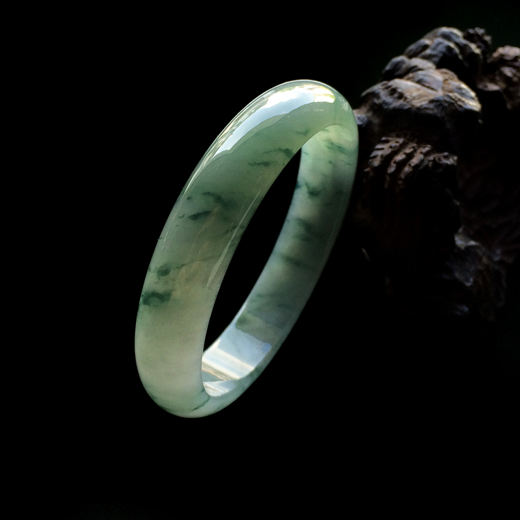 糯冰种飘花手镯（61.1mm）